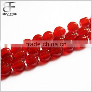 Factory Directly Natural Semi-Precious Gemstone Red Agate Lantern Beads Strand