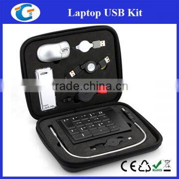 Gracious Computer Set Laptop USB Travel Kit With Mouse USB Hub Keyboard