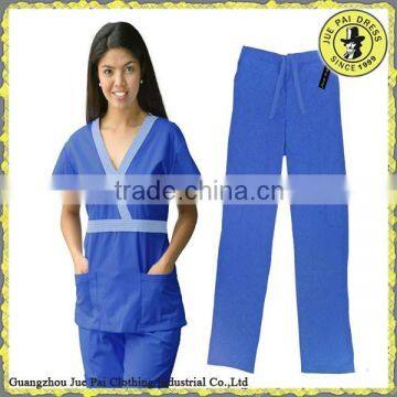 Special Design V-Neck Pure Color Nursing Uniform/Attire For Asia