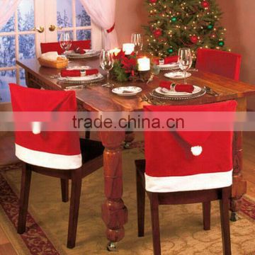 Christmas Santa Claus Hat Chair Covers Set