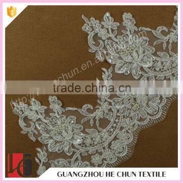 HC-2367-1 Hechun African Design Bead Cheap Lace Bridal Trim