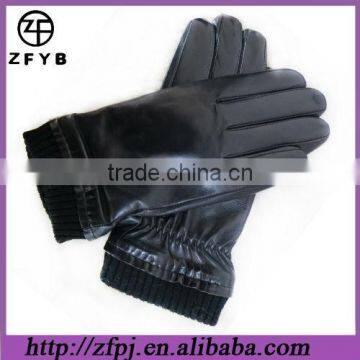 2013 new design man balck leather agraffee driving glvoe