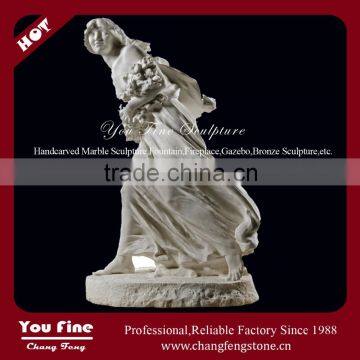 Hand Carved Garden Stone Lady Statue