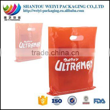 HDPE LDPE PE plastic die cut handle carrier bags