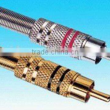 RCA plug brass material gold plating good quality