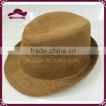 Fashion fedora hat made by faux suede on sale