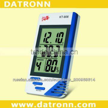 KT906 digital wall clock thermometer hygrometer