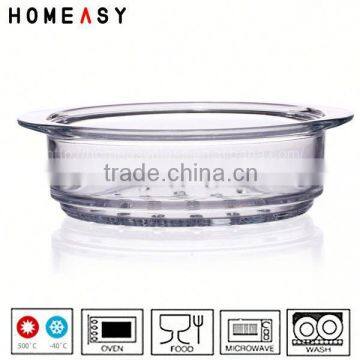 2014 new product 20cm 24cm borosilicate glass pyrex food steamer made in china