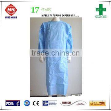 2015 blue AAMI Level 3/4 Disposable SMS surgical gown doctor gown