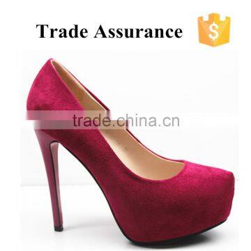 Nice rose red suede sex women platform high heels shoes