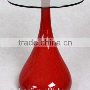 Cheap Glass top teardrop side coffee table