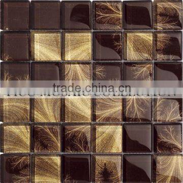 Fico mosaic GW5053,fan shape glass mosaic tile