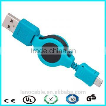 Logo custom retractable usb data sync cable
