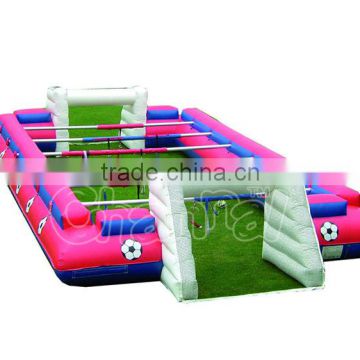 Hot sale inflatable human table football, inflatable footaball field game, inflatable human foosball