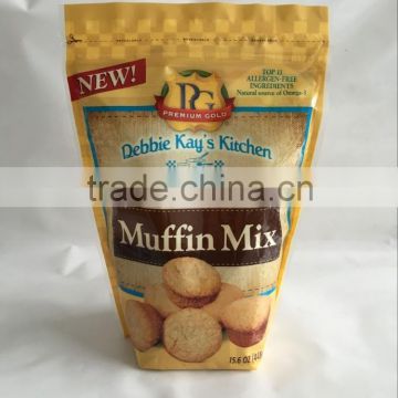 15.6oz muffin mixed powder stand up packaging bag