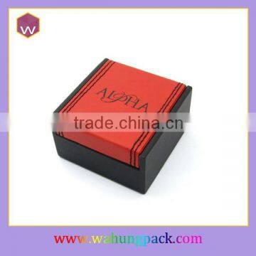 Custom Design Two-Tone Pu Leather Cufflink Packaging Box Wholesale