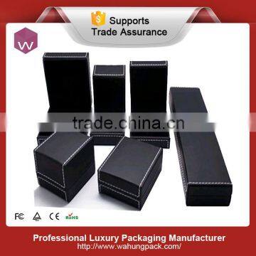 Luxury jewel set wooden boxes leather cover display jewelry boxes wholesale