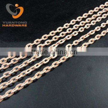 0.8mm Spray Jewelry Flat O Shape Chain Multiple Color