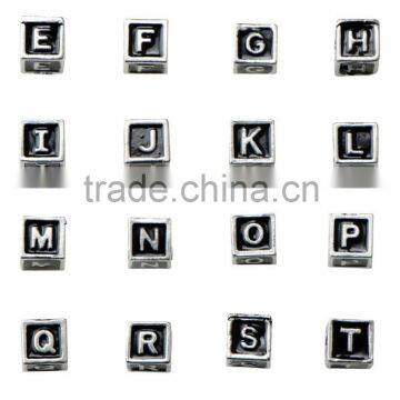 Personalized Necklaces Black Letter Block for Necklace and Bracelet