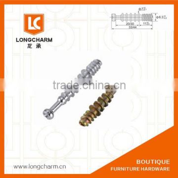 M6 self-tapping teeth furniture joint connector bolts hanger bolt connector bolts for furniture from Guangzhou Hardware