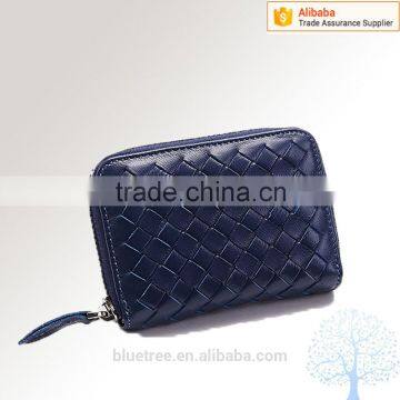 Knitted Leather Credit Card Holder in Soft Grain Leather High Quality Standard photo-4