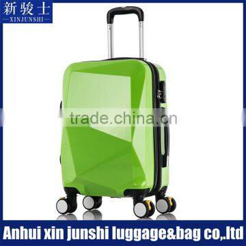 Fashion Diamond Cutting Expandable Woman Luggage Trolley