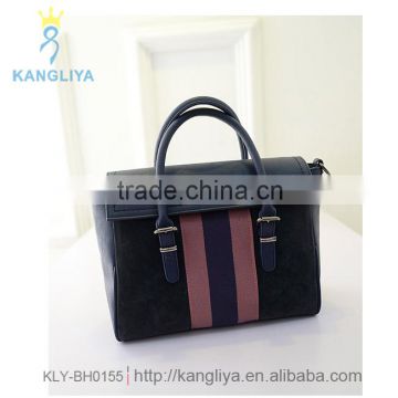 Ladies grinding yarn bag new colour bar bags factory pu hand bags pu tote guangzhou bag factory contrast color handbag