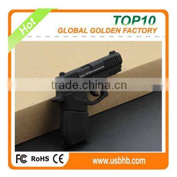 pvc fake handgun shape usb flash disk manufacturers