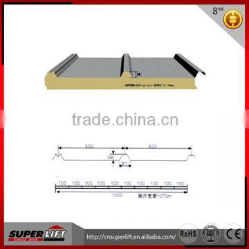 insulated Polyurethane sandwich roof panel / pu sandwich roof panel