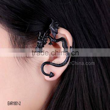 2015 Personalized punk anti allergy alloy electroplate dragon cuff jewellery earrings
