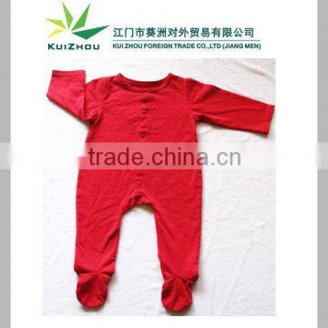100% Cotton Single Jersey Long Sleeve Baby Onesie
