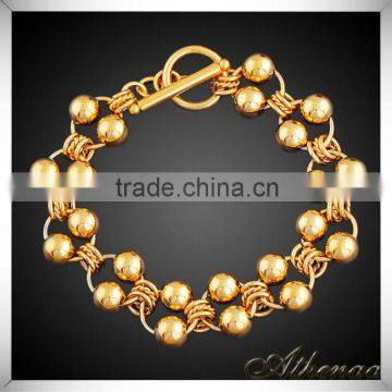 Latest Design Daily Wear Brass Handmade Bracelet Gold Chain Fahion Jewelry