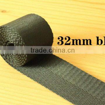 1.25 inch heavy weight black nylon webbing