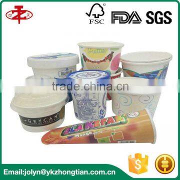 Food Grade Single Wall PLA Coated Ice Cream Paper Cup Design