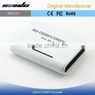 HD VGA-HDMI VGA Audio to HDMI Video Projector Converter Adapter Box