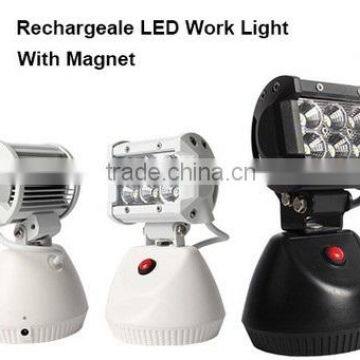 Portable LED Rechargeable Flood Light With AC/DC Car Adapter, Emergency LED Rechargeable Work Light (SR-RWM-18A,18W)Magnet Type