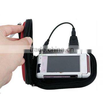 fashionable and portable travel solar charger bag with Li-ion battery 2200mAh