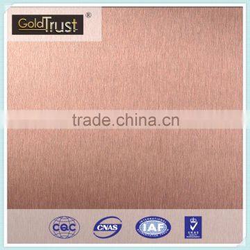 4x8 Customized 304 Satin Ti-Bronze Finish Stainless Steel sheet for Decoration