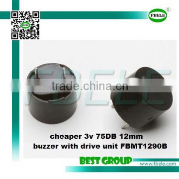 cheaper 3v 75DB 12mm buzzer with drive unit FBMT1290B