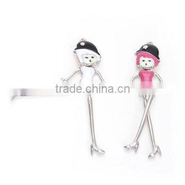 200pcs white pink modern girls pendants fashion long legs girls jewelry charms zinc alloy necklace pendants