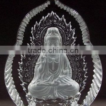 Glass home decoration -buddha