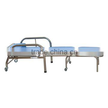 Steel Fold Out Medical Care Bed Chair With Wheels photo-3