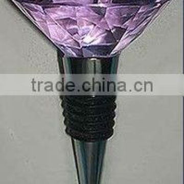 Vintage Crystal Pink Wine Stopper For Bottle Decoration