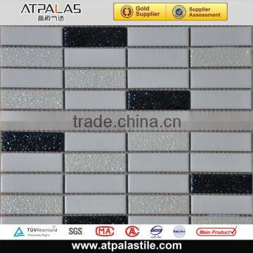 black mix white swimming pool mosaic ceramic tile