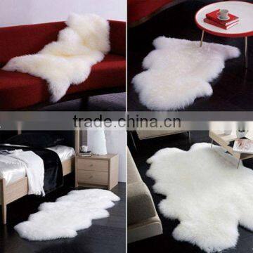 2016/2017 New Design Fashionable 100% wool sheared sheep skin animal fur rugs/blanket110*60cm