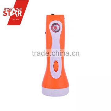 Competitive Price 1W+1LED Rechargeable Torch in Orange