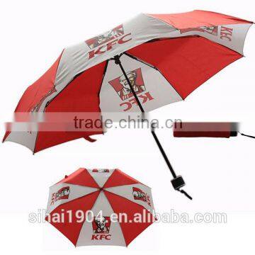 Strong waterproof material umbrella fabric / 3 folding umbrella