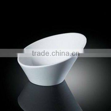 H7758 super white high quality porcelain 8 inches ceramic tilt bowl