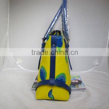 China Factory African Wax Print Fabric Handbags for Lady photo-3