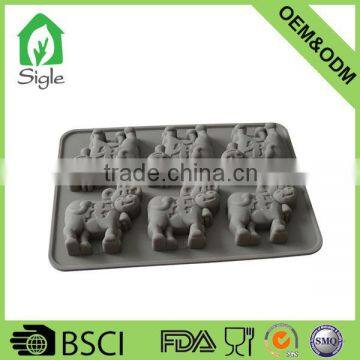 Sample available 6-cavity cow Silicone Mold Soap Silicone Mold, Wholesale Silicone cake mold mould